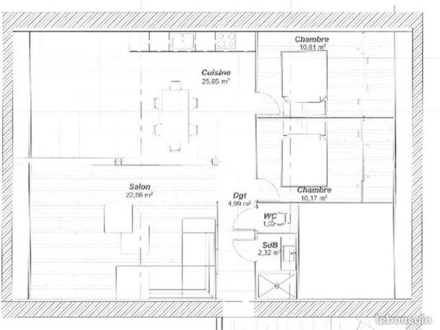 Appartement 3 pièces 89 m²