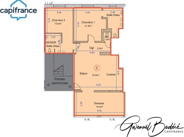 Appartement 3 pièces 94 m²