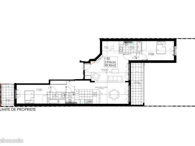 Appartement 3 pièces 100 m²