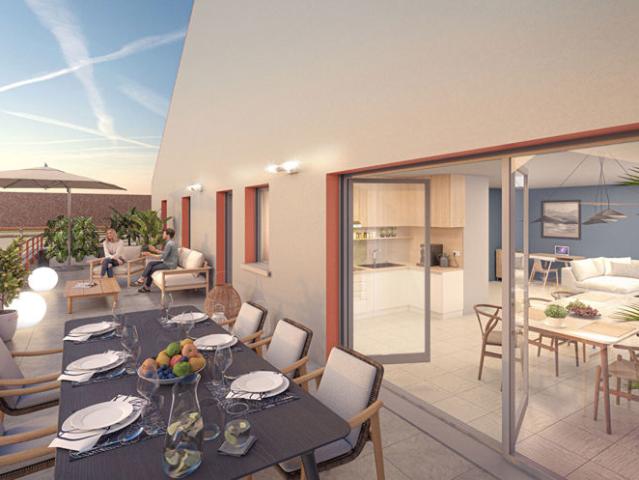 Appartement 3 pièces avec terrasse et parking