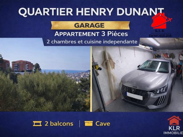 Appartement 3 pièces avec 2 balcons, cave et garage !