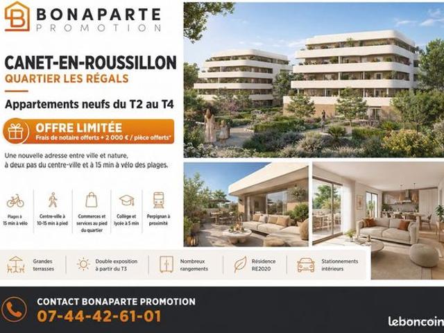 Appartement 3 pièces Canet – Derniers appartements