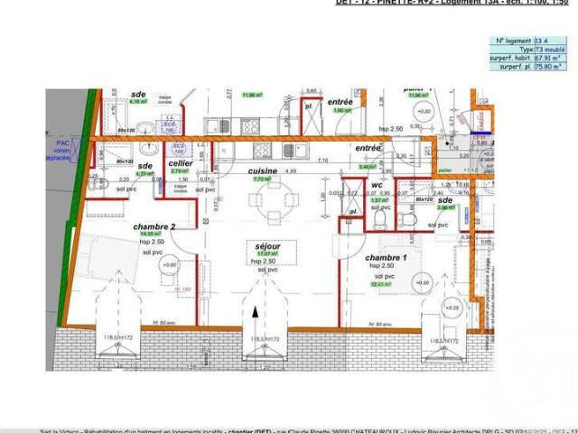 Appartement 3 pièces Châteauroux 36000