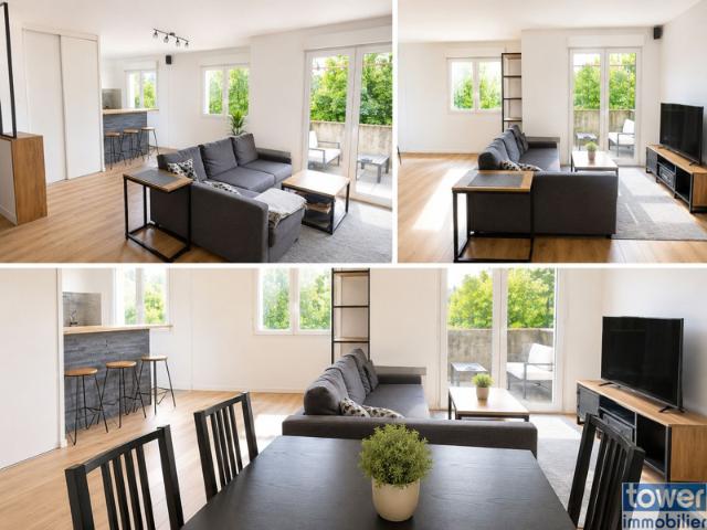 Appartement 3 pièces de 69m2 avec garage fermé et parking e