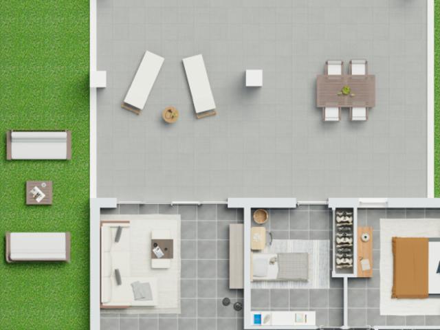 APPARTEMENT 3 PIECES EN REZ DE JARDIN