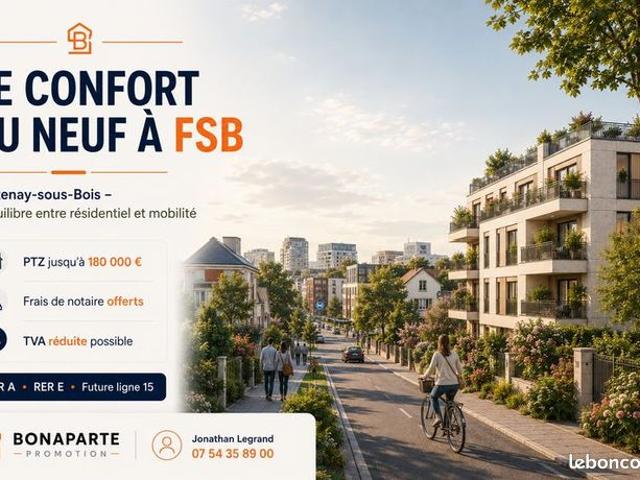 Appartement 3 pièces • LE CONFORT DU NEUF À FSB •