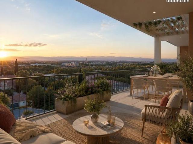 Appartement 3 pièces Perpignan vue dégagée