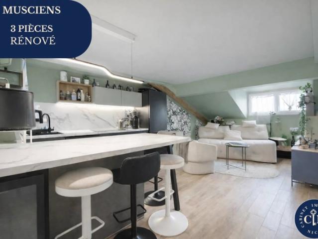 Appartement 3 pièces – Rénové – Dernier étage – Rue Verdi