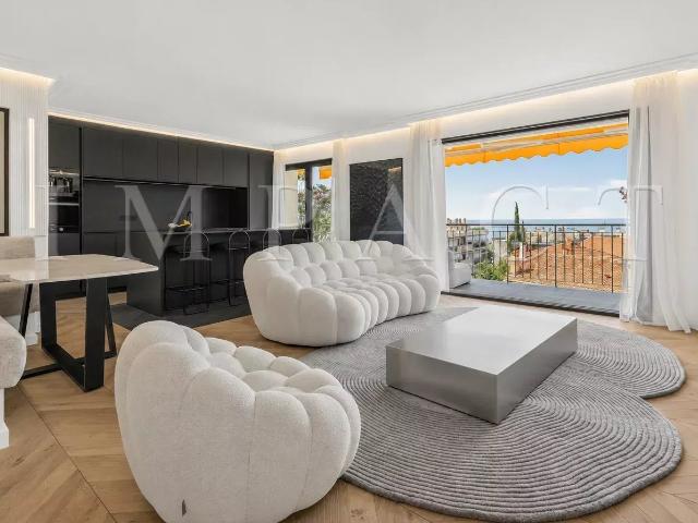 Appartement 3 pièces rénové vue mer Cannes proche centre
