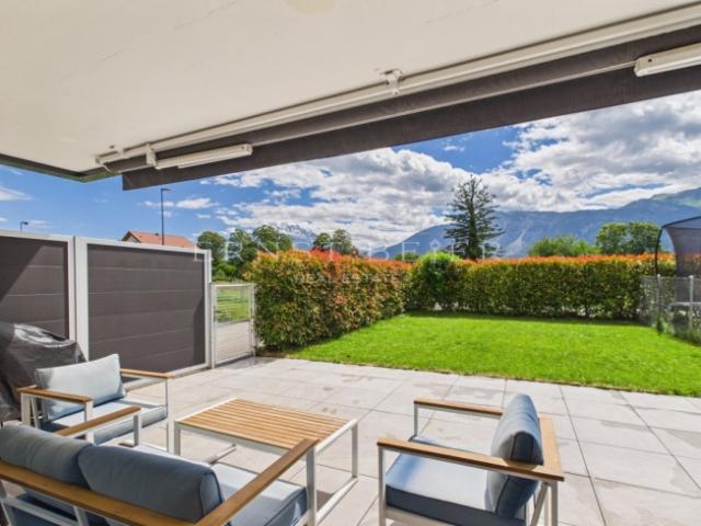 Appartement 3.5 pièces, jardin privatif et vue dégagée sur les montagnes
