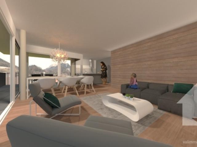 Appartement 3.5p neuf en secondaire autorisé à 2 pas du Châble/Verbier