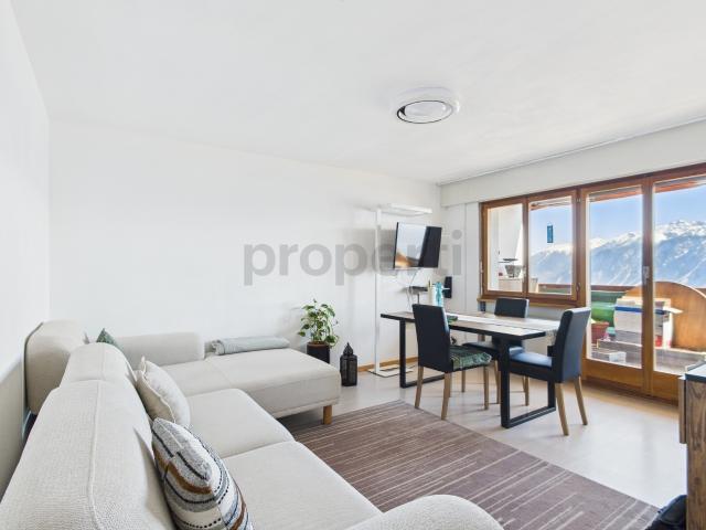 Appartement 3.5p à Crans Montana, proche funiculaire et vue exceptionnelle