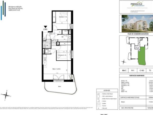 Appartement T3 57.96