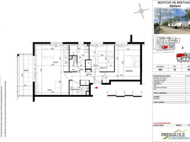 Appartement T3 58.8
