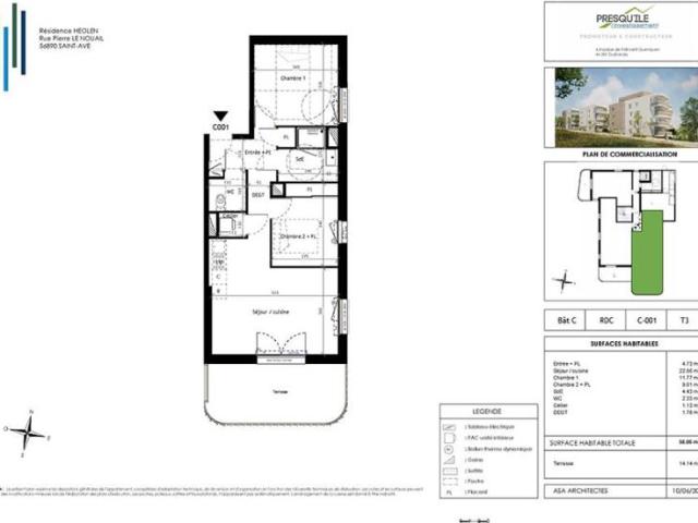 Appartement T3 58.06
