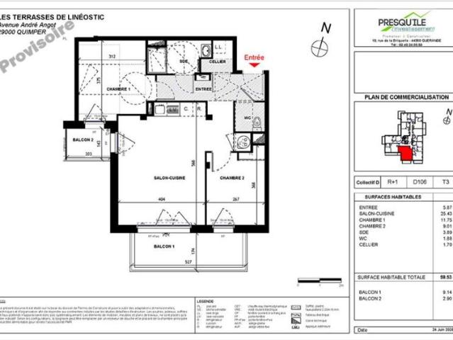 Appartement T3 59.53