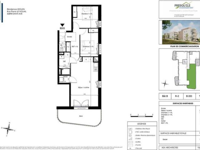 Appartement T3 59.5