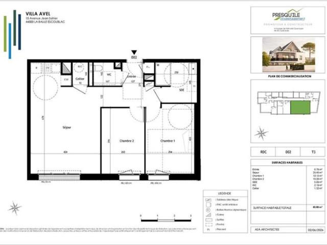 Appartement T3 63.8