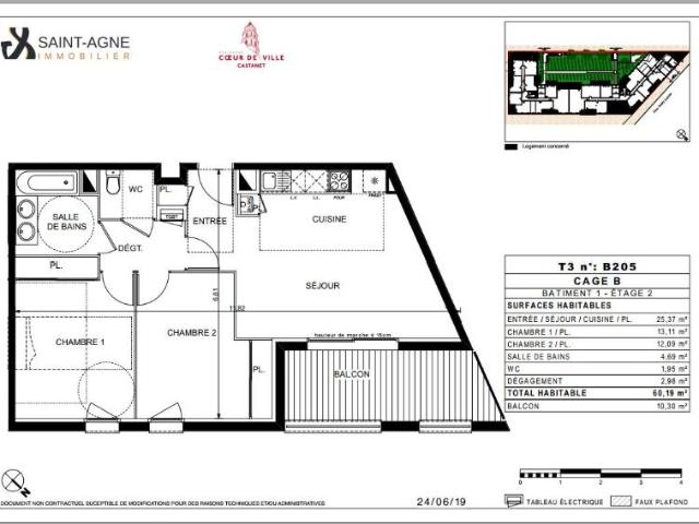 Appartement T3 60m2 à louer Castanet Tolosan Agestis Immobilier
