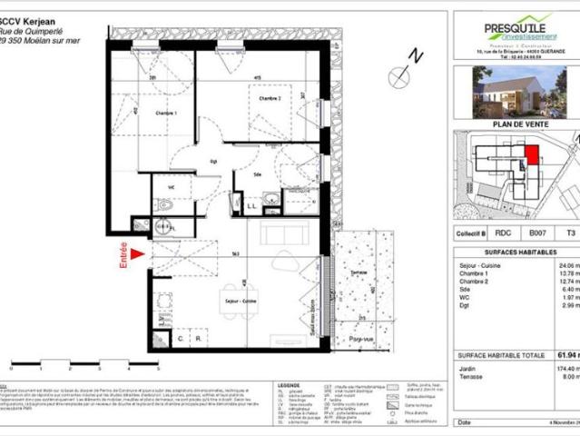 Appartement T3 61.94