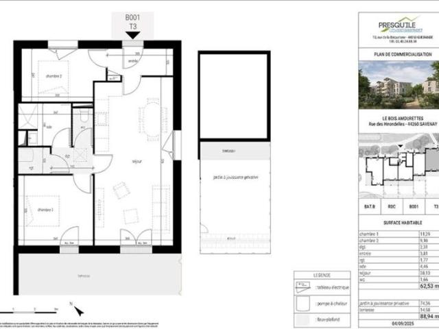 Appartement T3 62.53