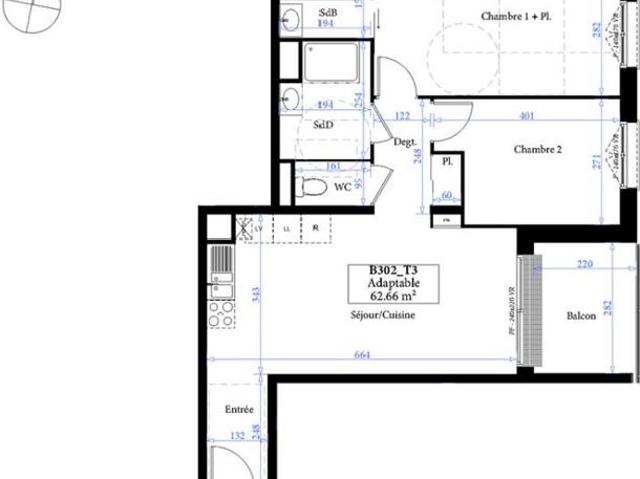 Appartement T3 62.66