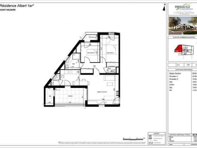 Appartement T3 65.75