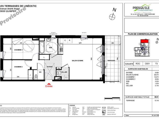 Appartement T3 68.91