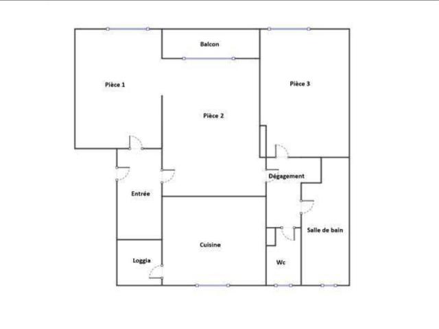 Appartement T3 à Strasbourg 56.00m²