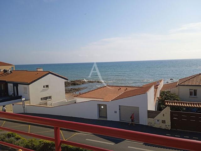 Appartement T3 avec balcon vue mer, parking, cave, local vélo. Les sables d'Olonne