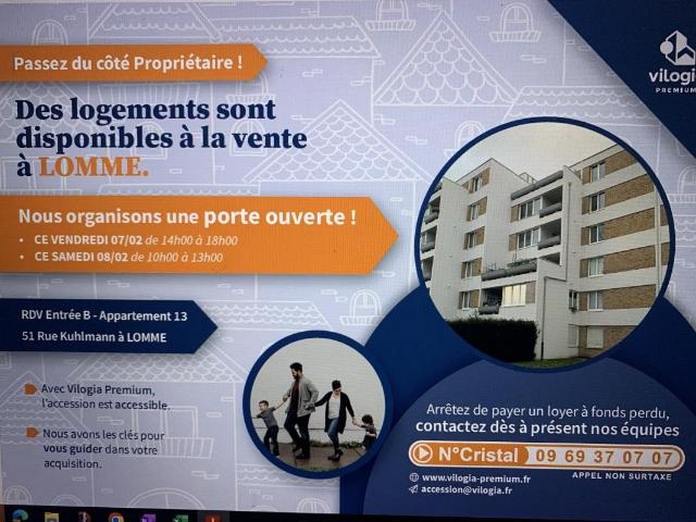 Appartement T3 avec balcon LOMME