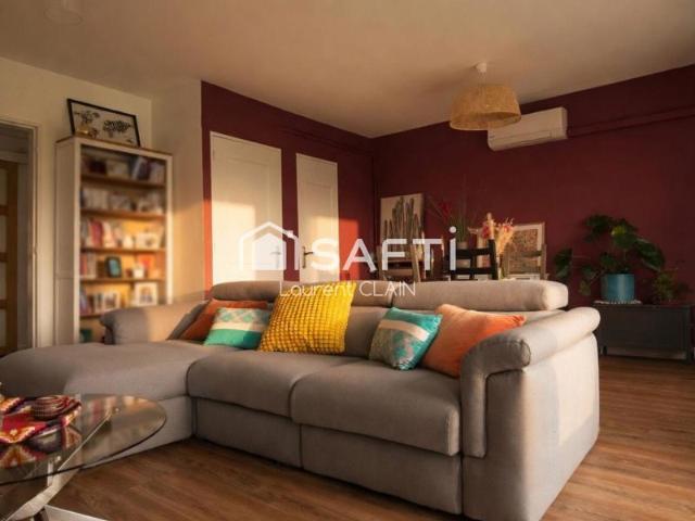 Grand T3 lumineux de 80 m², idéal famille ou couple, avec beaux volumes et environnement calme