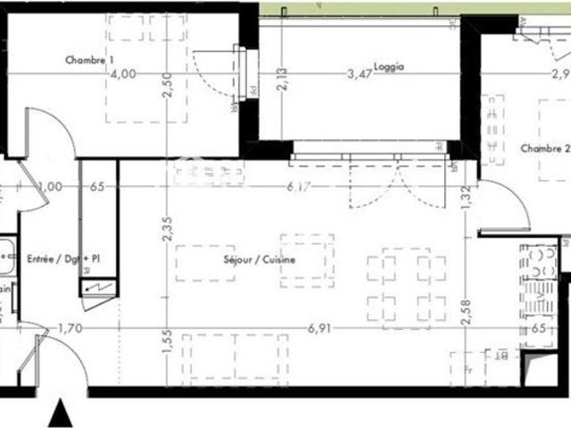 Appartement T3 de 61 m² avec balcon et stationnements – Résidence neuve