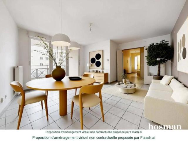 Appartement T3 de 62,53m² avec loggia de 8,63m2 et Box fermé en sus Rue Rhonat, Villeurbanne