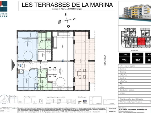 Appartement T3 Les Terrasses De La Marina 582 000,00EUR