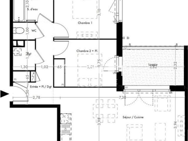Appartement T3 neuf avec balcon et stationnements – Résidence moderne