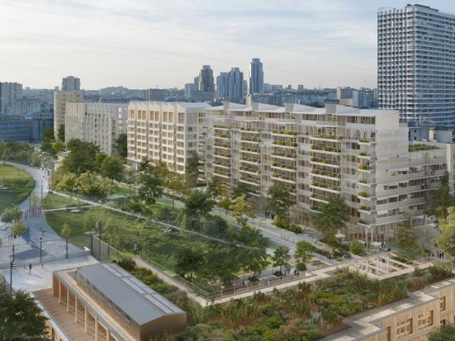 appartement T3 neuf à vendre PARIS 18e, surface hab 49.20 m2 + 3 balcons représentant une surface de 8.2 m2