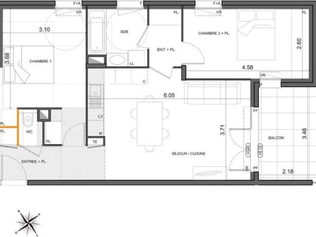 Appartement T3 neuf dans une résidence avec piscine, à deux pas des plages