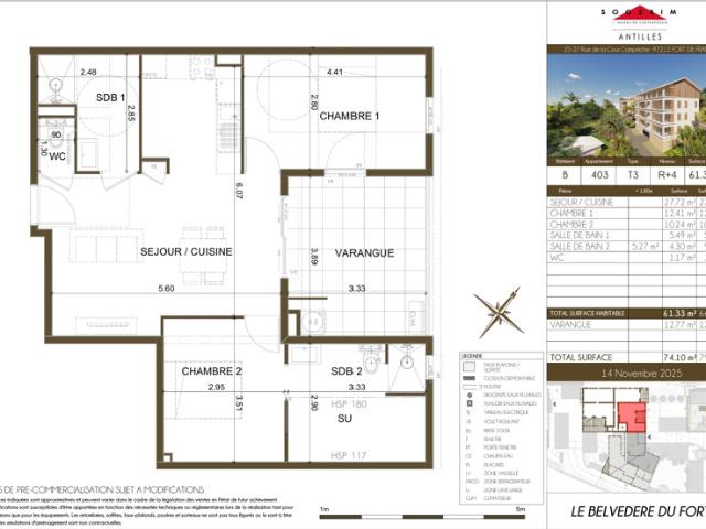 Appartement T3 R+4 Résidence Belvédère Du Fort