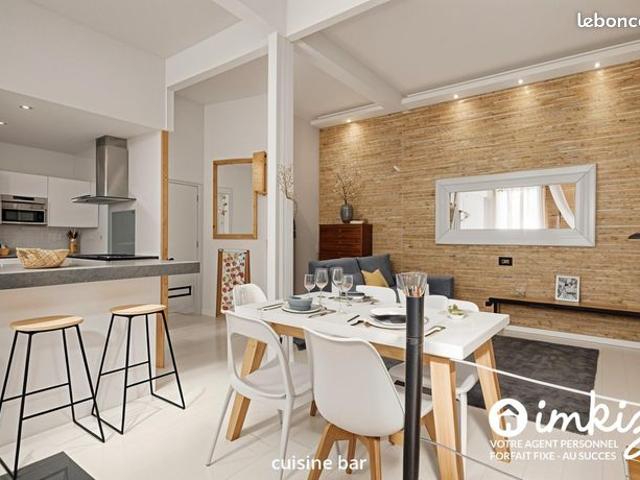 Appartement T3 rénové cachet ancien en souplex