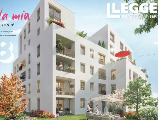 Appartement T3LYON 8ème. Appartement T3 lumineux, balcon, garage exposition Sud Est dans quartier commerçant