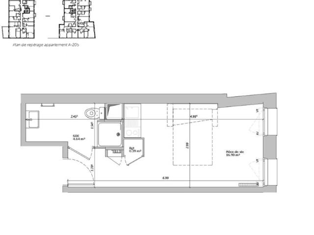 Appartement T1 21.93
