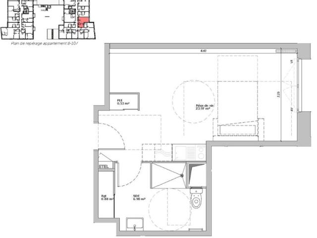 Appartement T1 bis 32.36