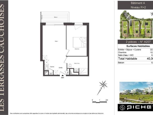 Appartement T2 40m2 à louer au havre | Pichet