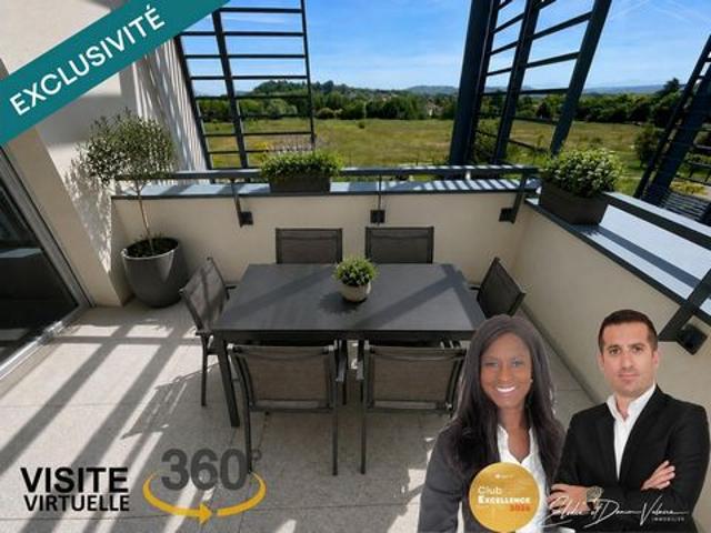 Appartement T2 41m² dernier étage avec balcon garage et place privative en extérieur vue dégagée