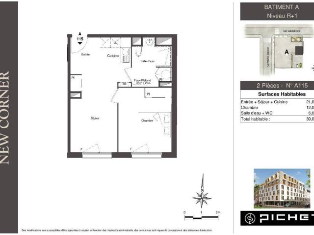 Appartement T2 39m2 à louer au havre | Pichet