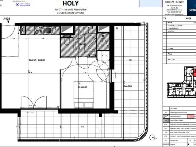 Appartement T2 à louer Cesson Sevigne 43 m²