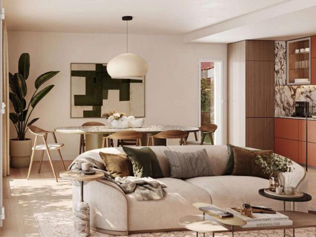 Appartement T2 au premier et dernier étage avec terrasse et par