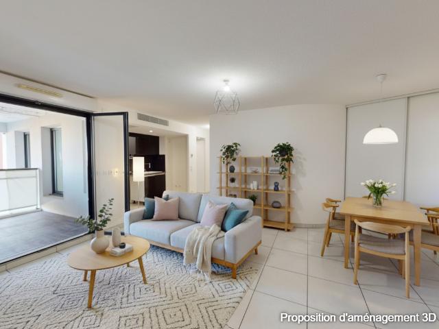 APPARTEMENT T2 AVEC LOGGIA ET PARKING SOUS SOL
