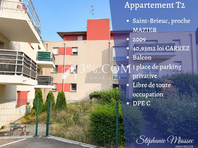 Appartement T2 de 40,80 m2 Balcon sud Parking
